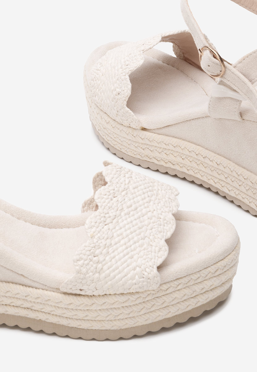 Sandali con zeppa Miliana bianchi