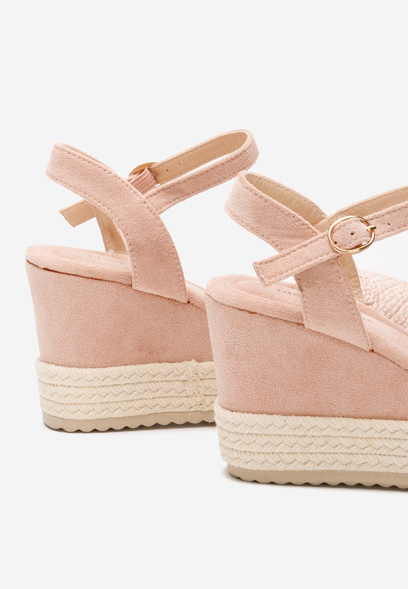 Sandali con zeppa Miliana rosa