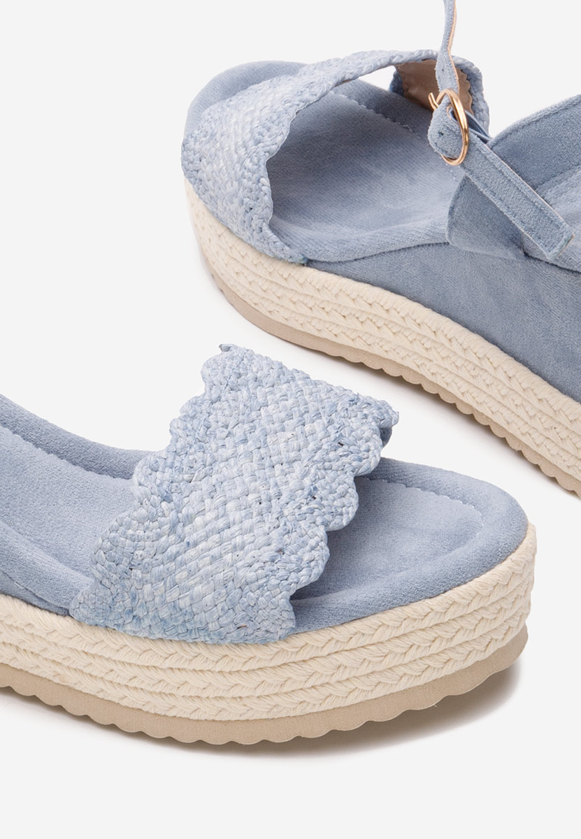 Sandali con zeppa Miliana azzurro