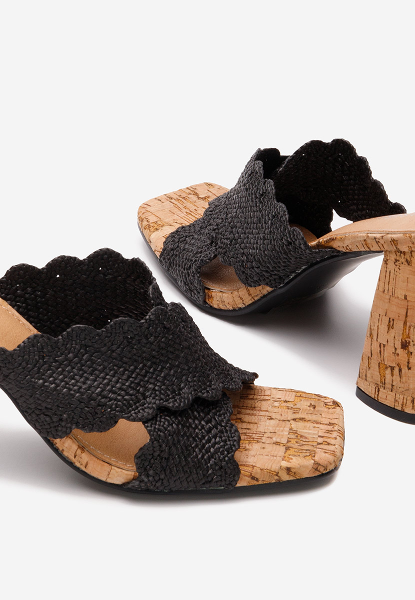Ciabatte con tacco Alianna nero