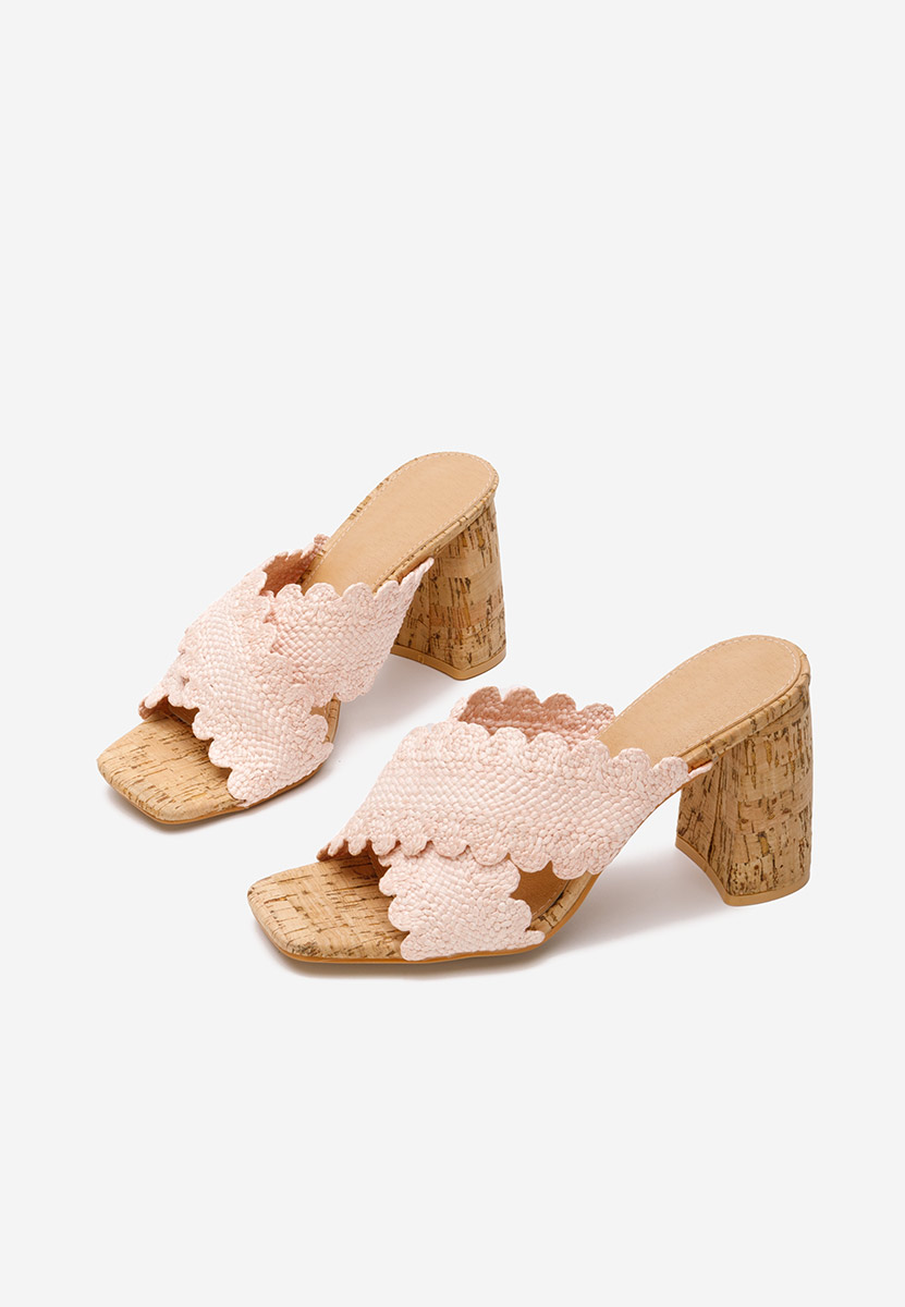 Ciabatte con tacco Alianna rosa