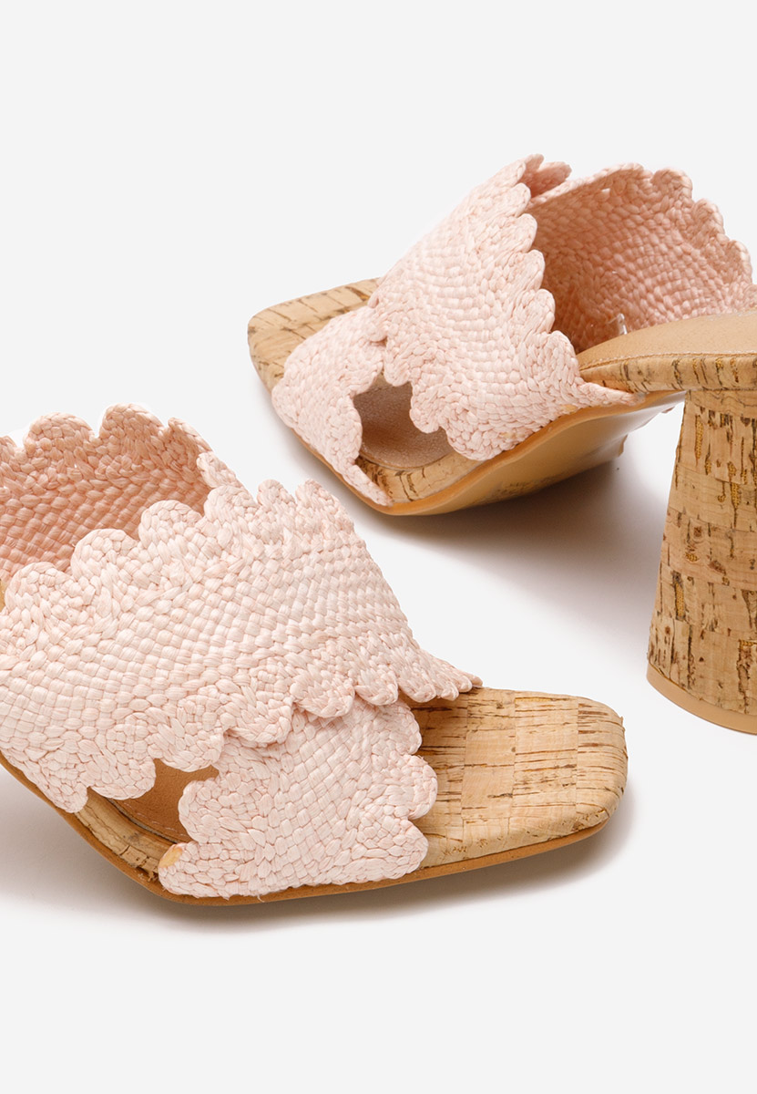 Ciabatte con tacco Alianna rosa