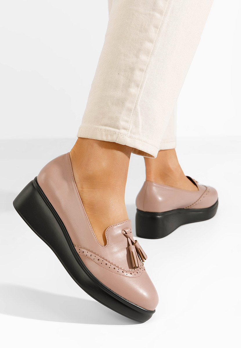 Mocassini donna platform Olbia nude