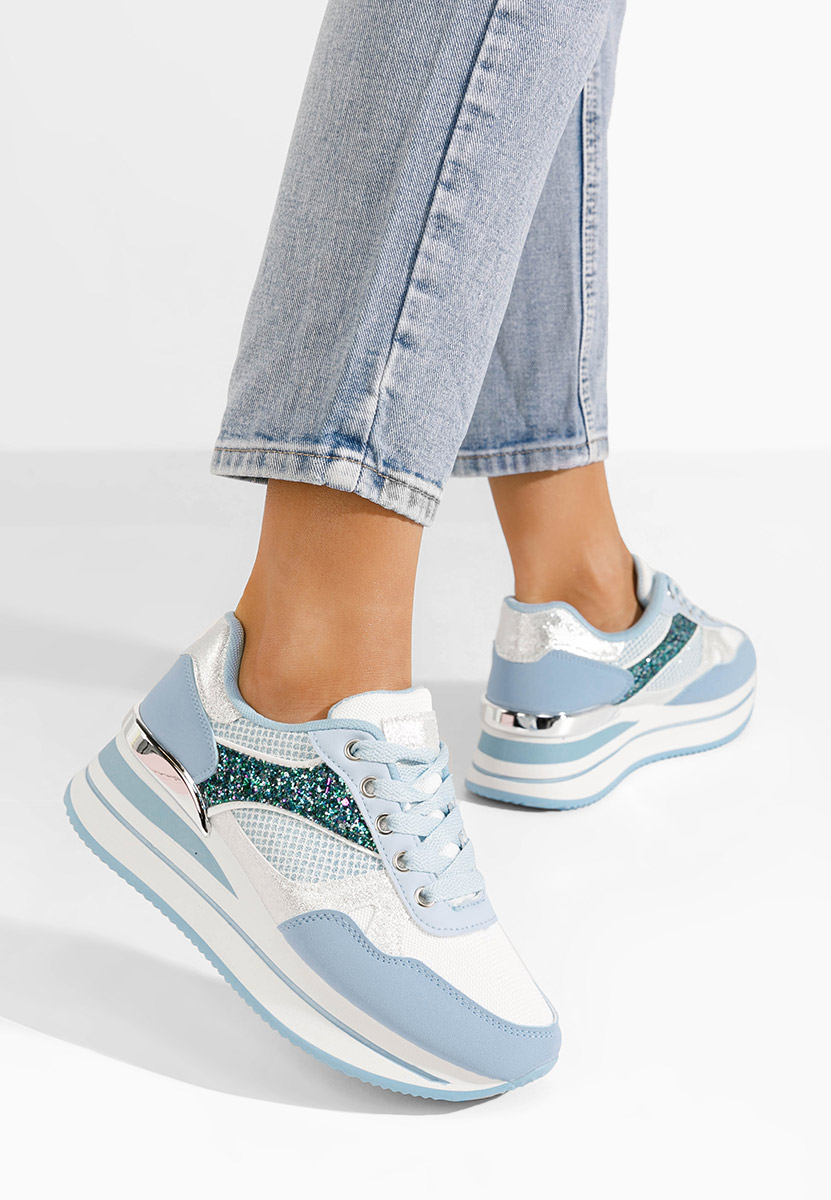Sneakers con plateau Camora azzurro