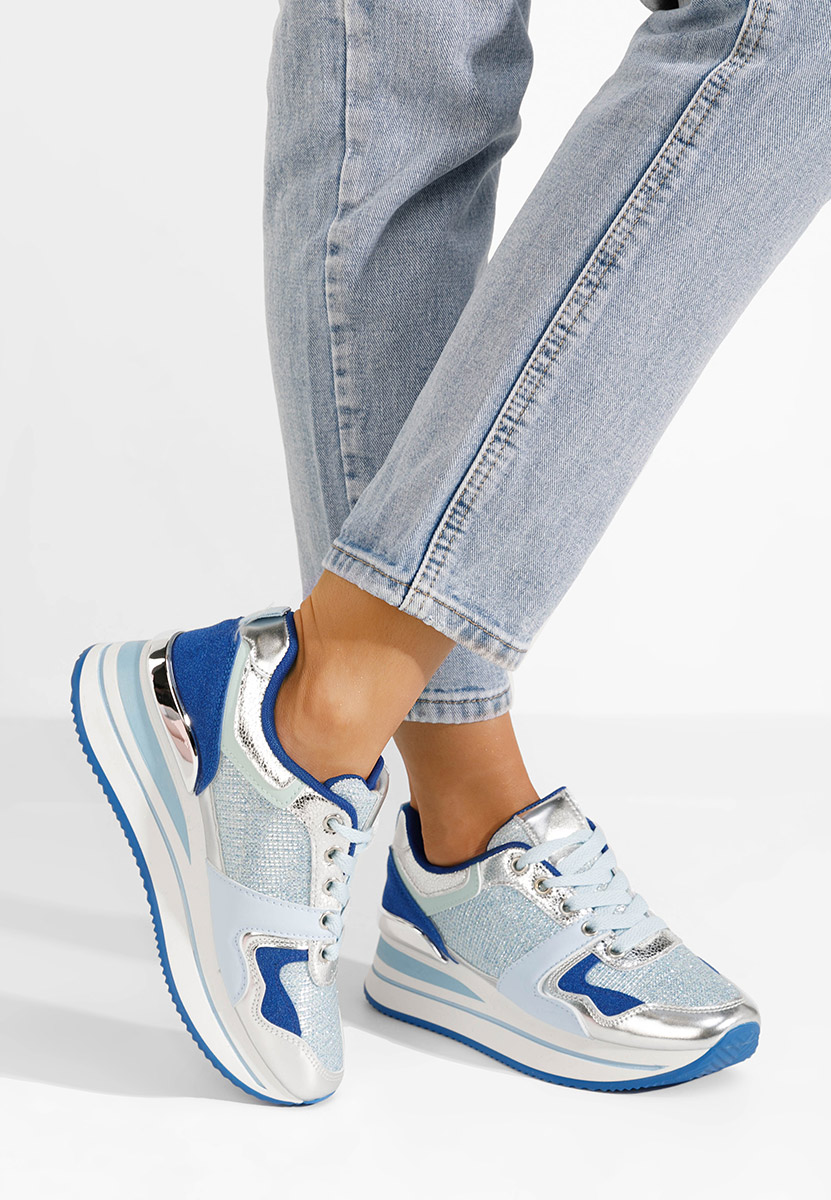 Sneakers con plateau Daisie azzurro