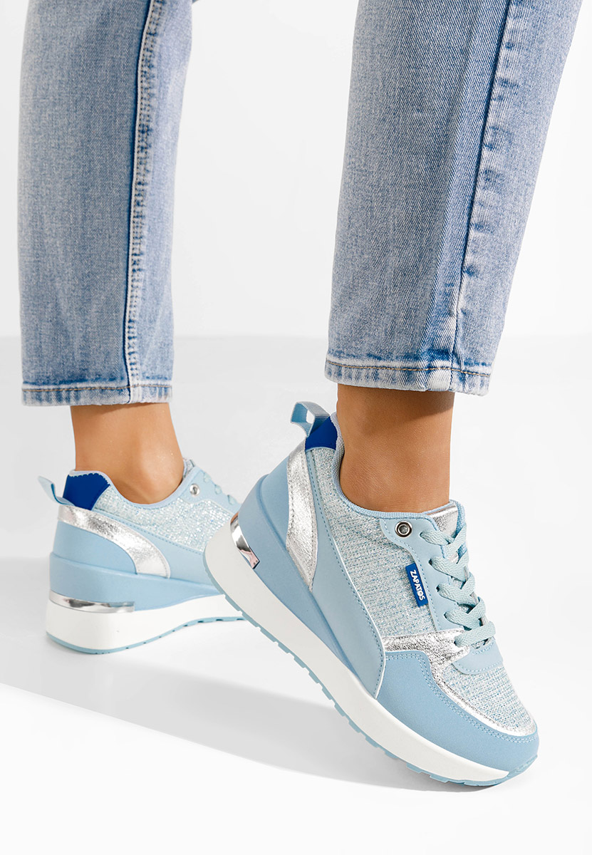 Sneakers con zeppa Zaneta azzurro