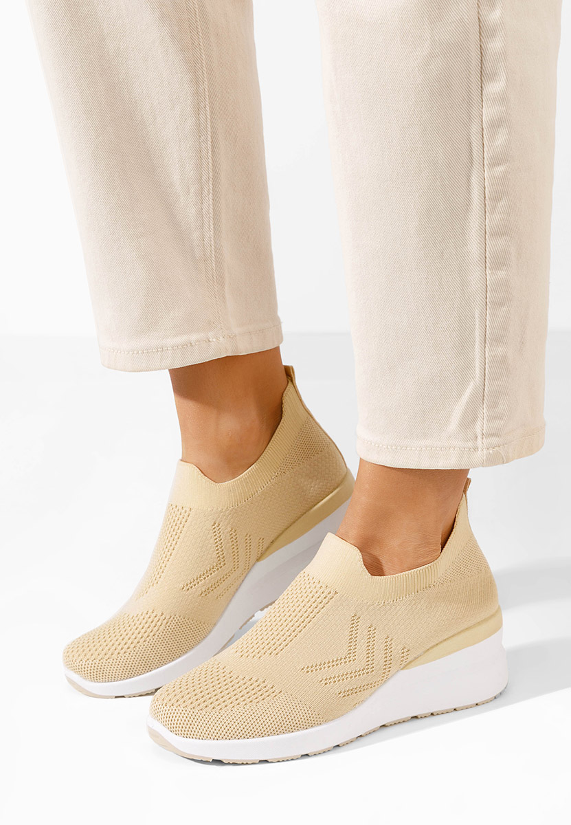 Sneakers con zeppa Boka beige