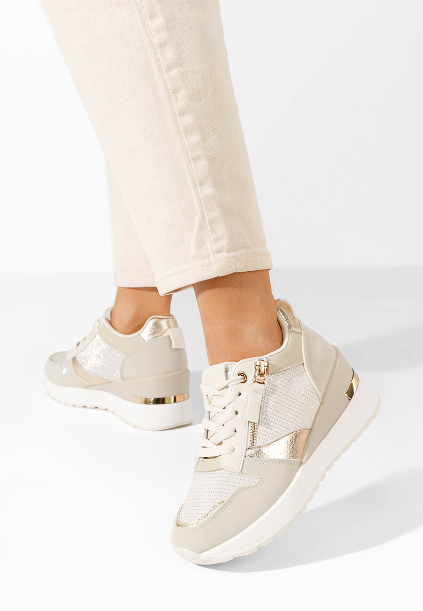 Sneakers con zeppa Zenna beige
