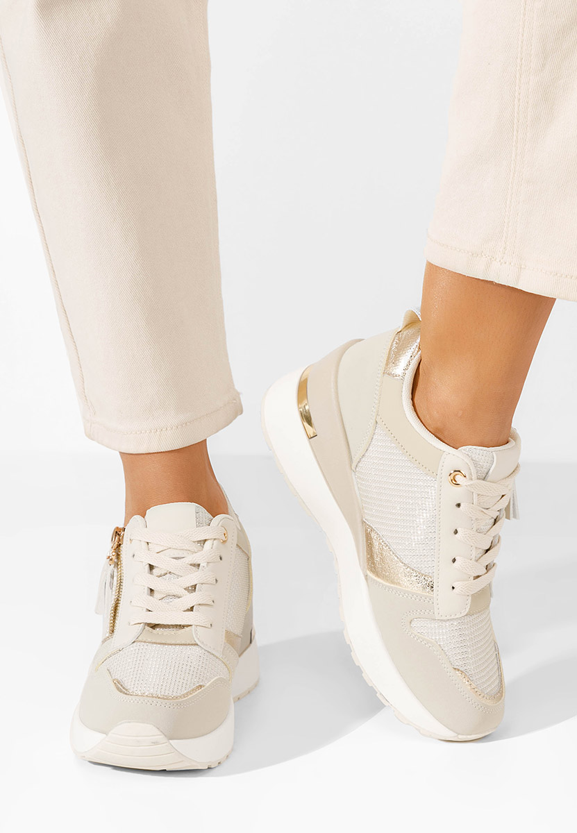 Sneakers con zeppa Zenna beige