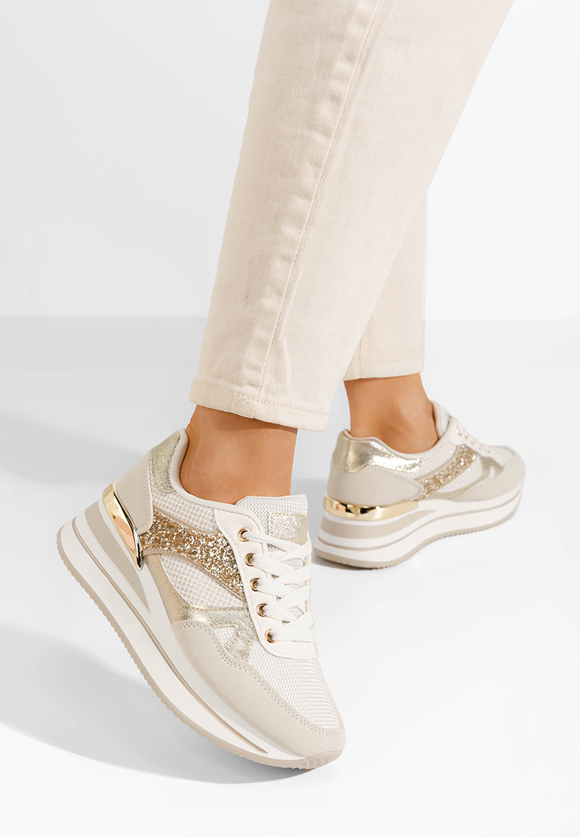 Sneakers con plateau Camora beige