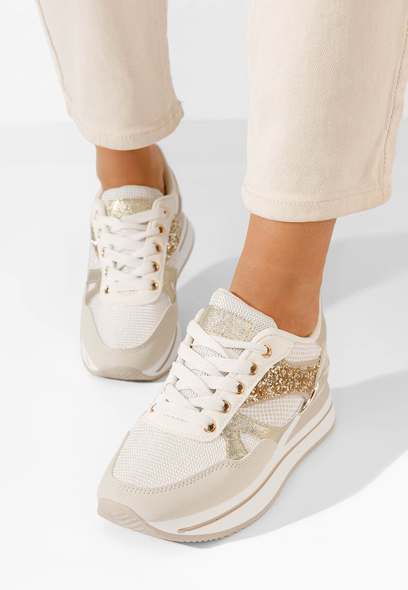 Sneakers con plateau Camora beige
