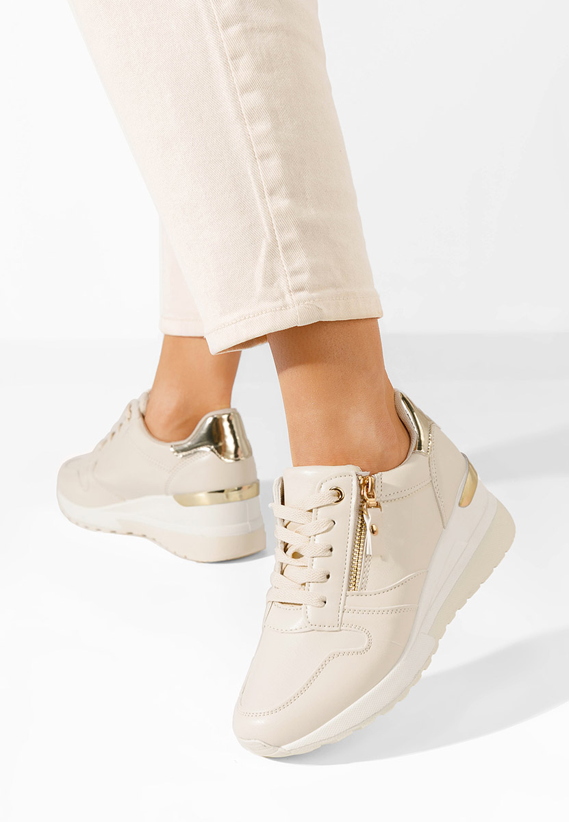 Sneakers con zeppa Rafina beige