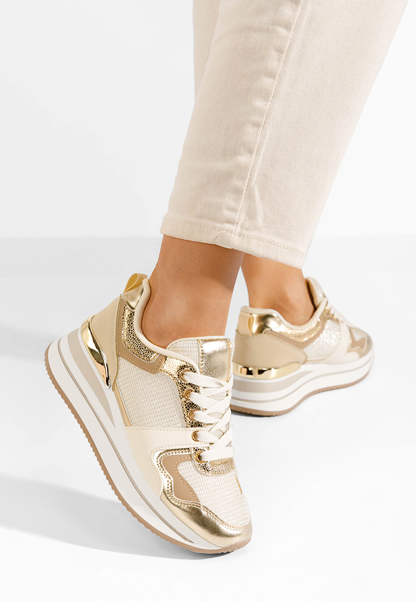 Sneakers con plateau Daisie beige
