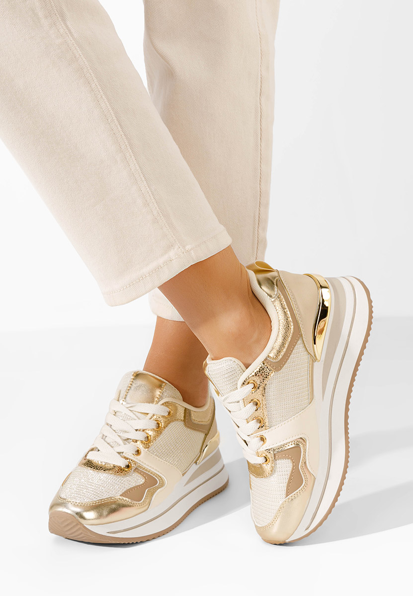 Sneakers con plateau Daisie beige
