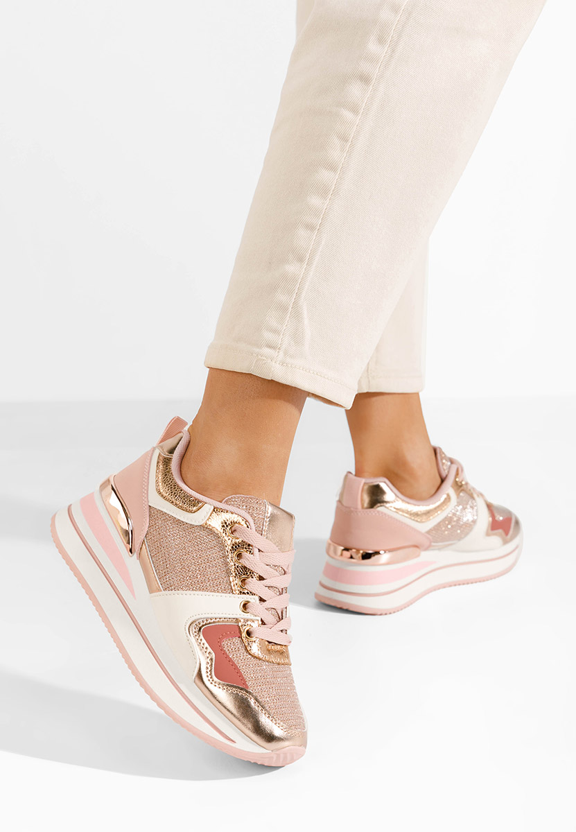 Sneakers con plateau Daisie rosa