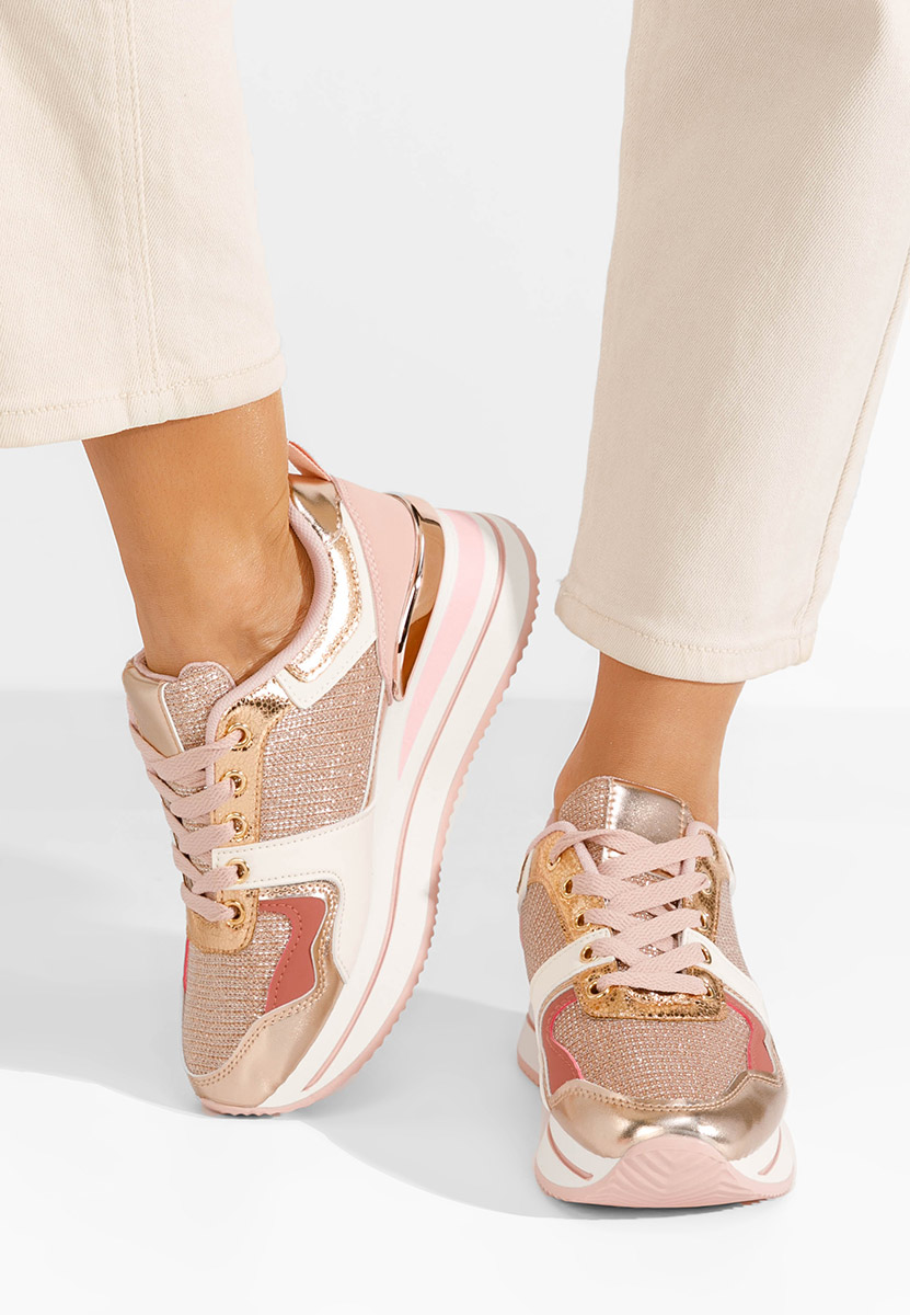 Sneakers con plateau Daisie rosa