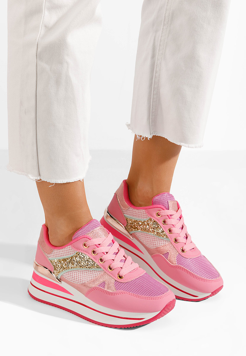 Sneakers con plateau Camora fucsia