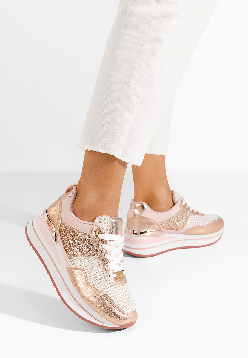 Sneakers con plateau Hanifa rosa
