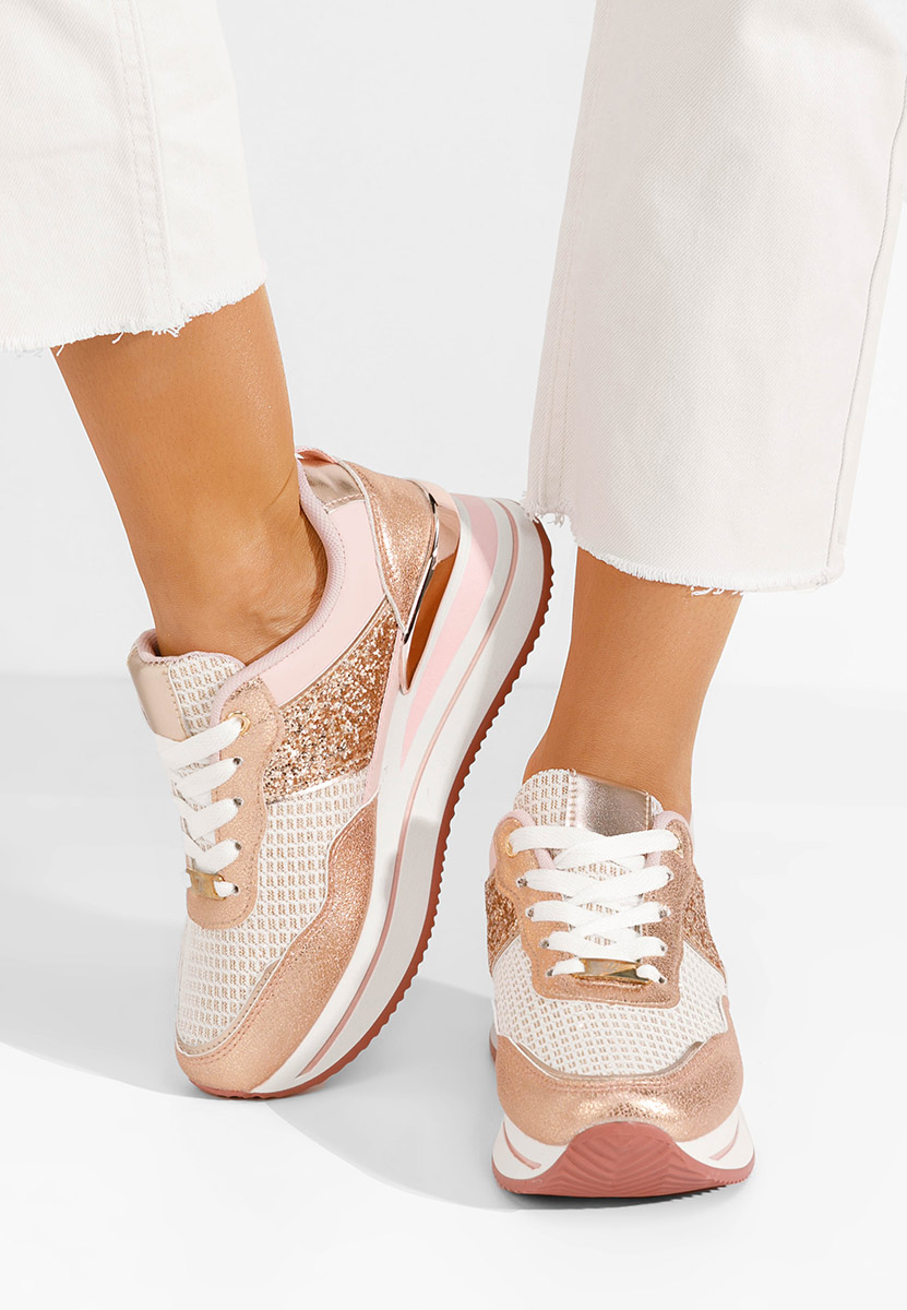 Sneakers con plateau Hanifa rosa