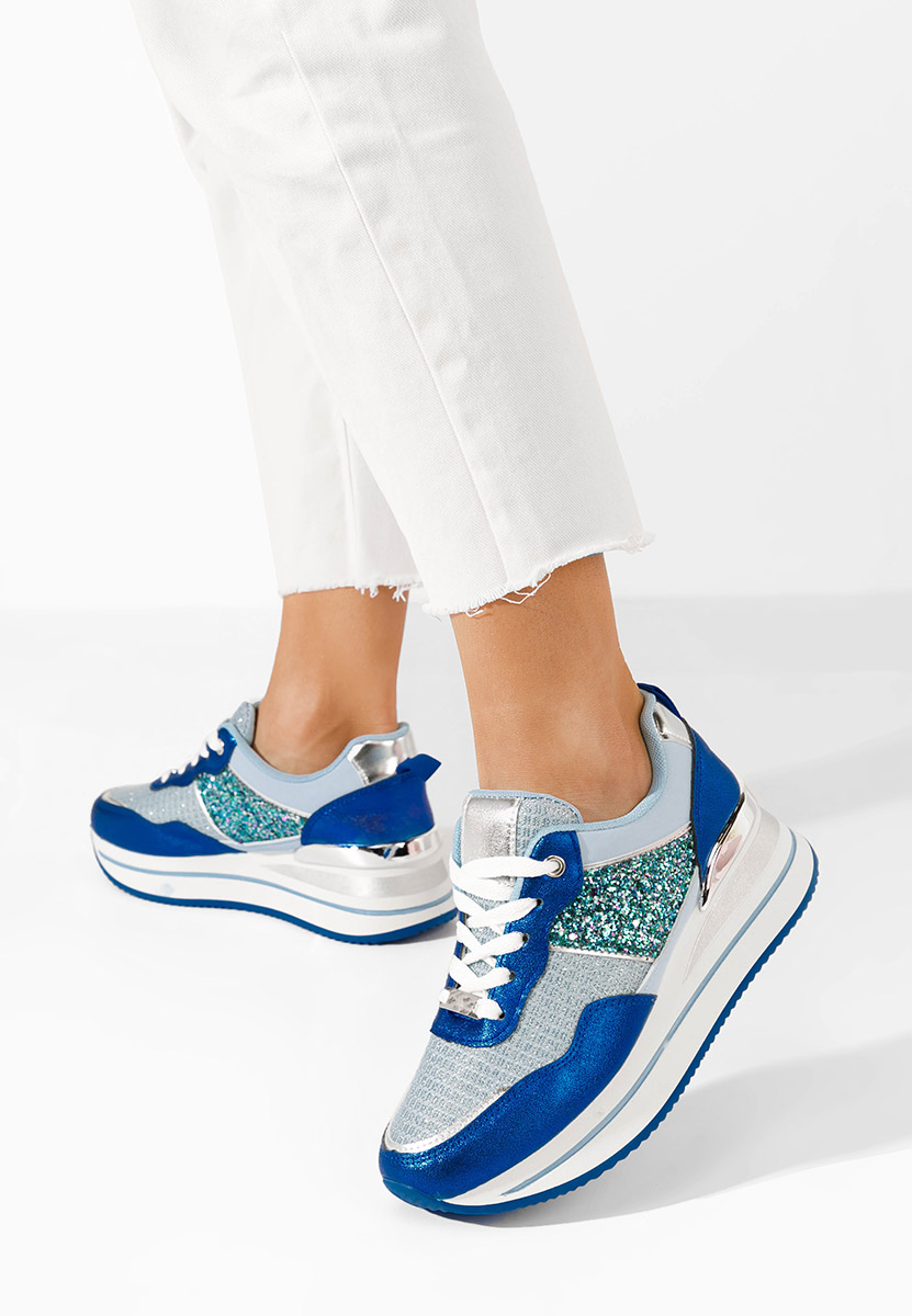 Sneakers con plateau Hanifa blu
