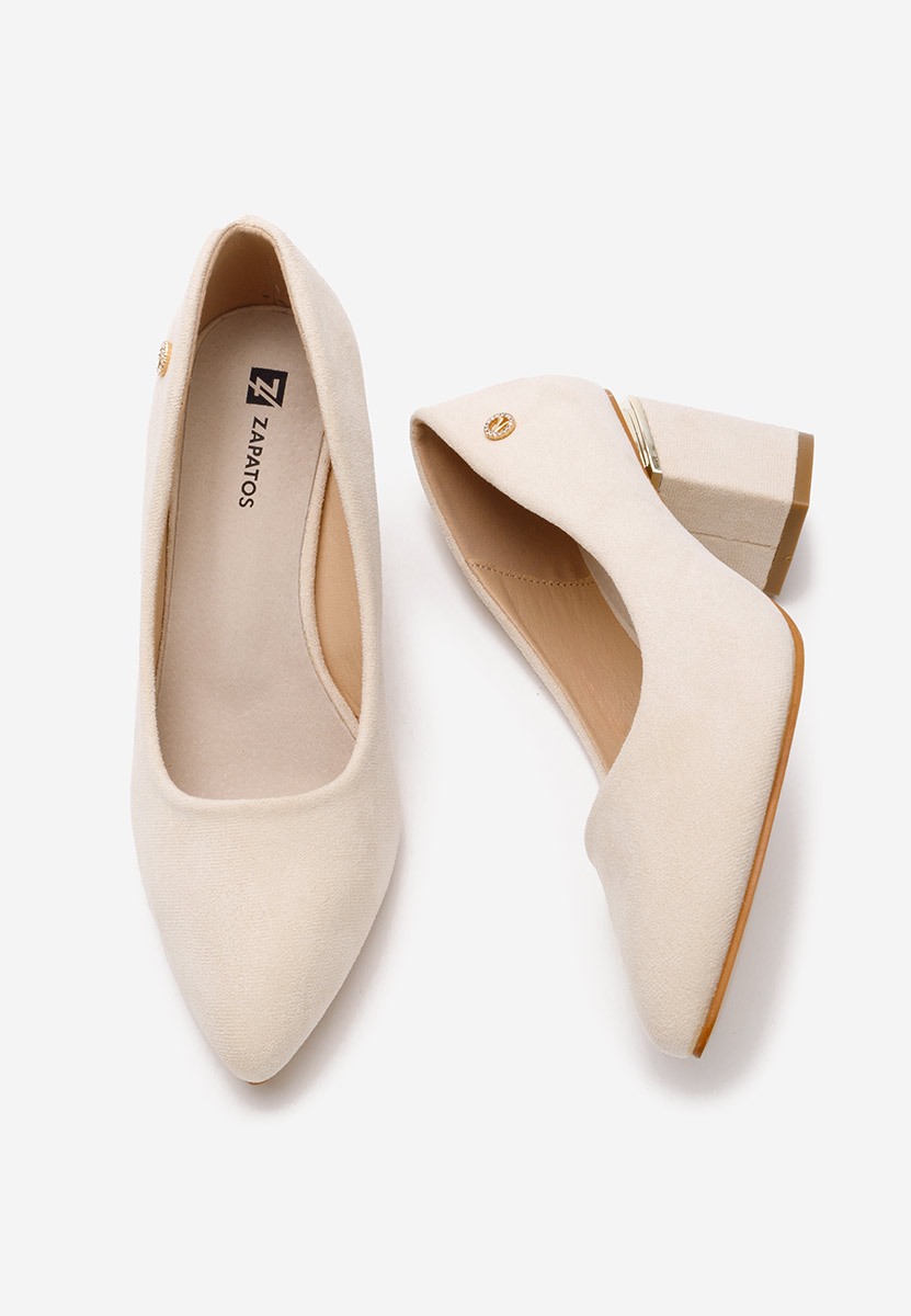 Décolleté tacco largo Nelia V2 beige