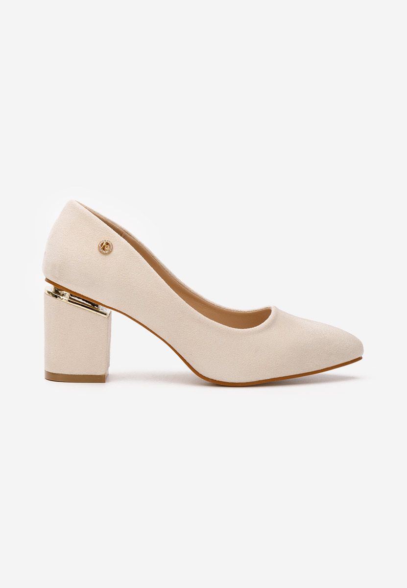 Décolleté tacco largo Nelia V2 beige