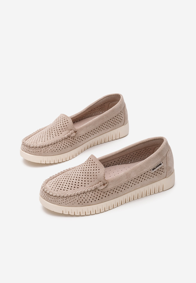 Mocassini donna estivi Lynna V7 beige