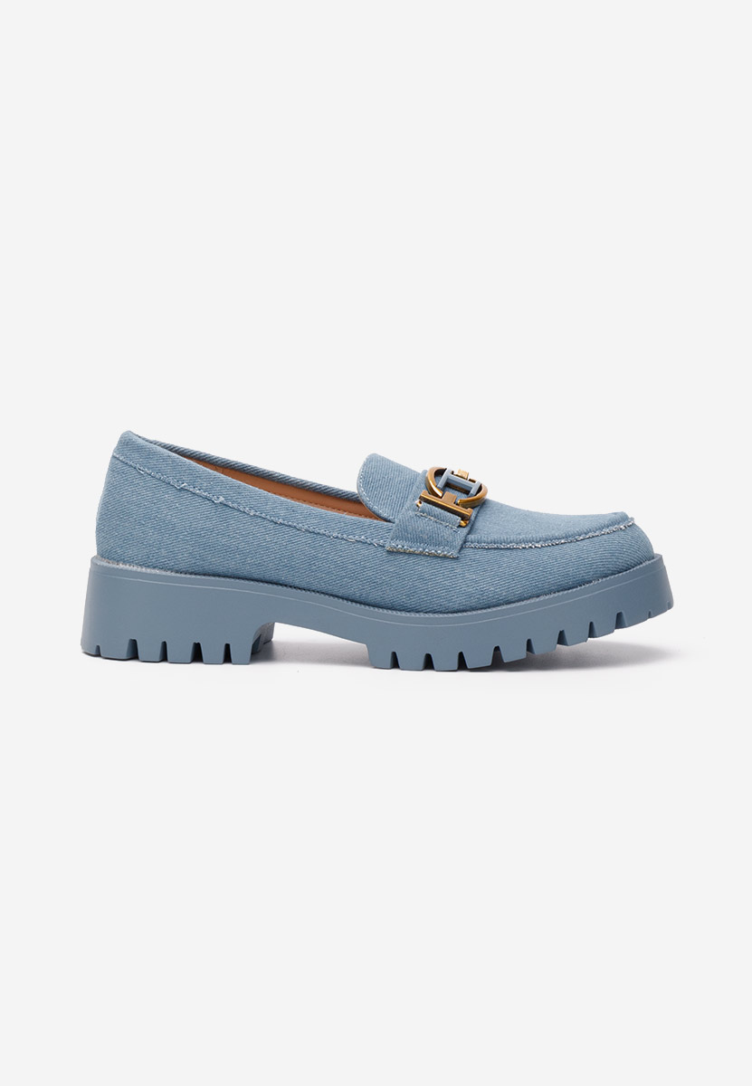 Mocassini con plateau Thara denim