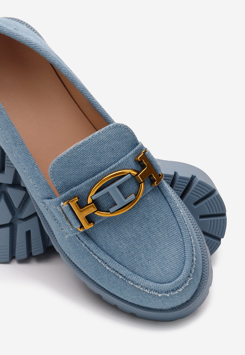 Mocassini con plateau Thara denim