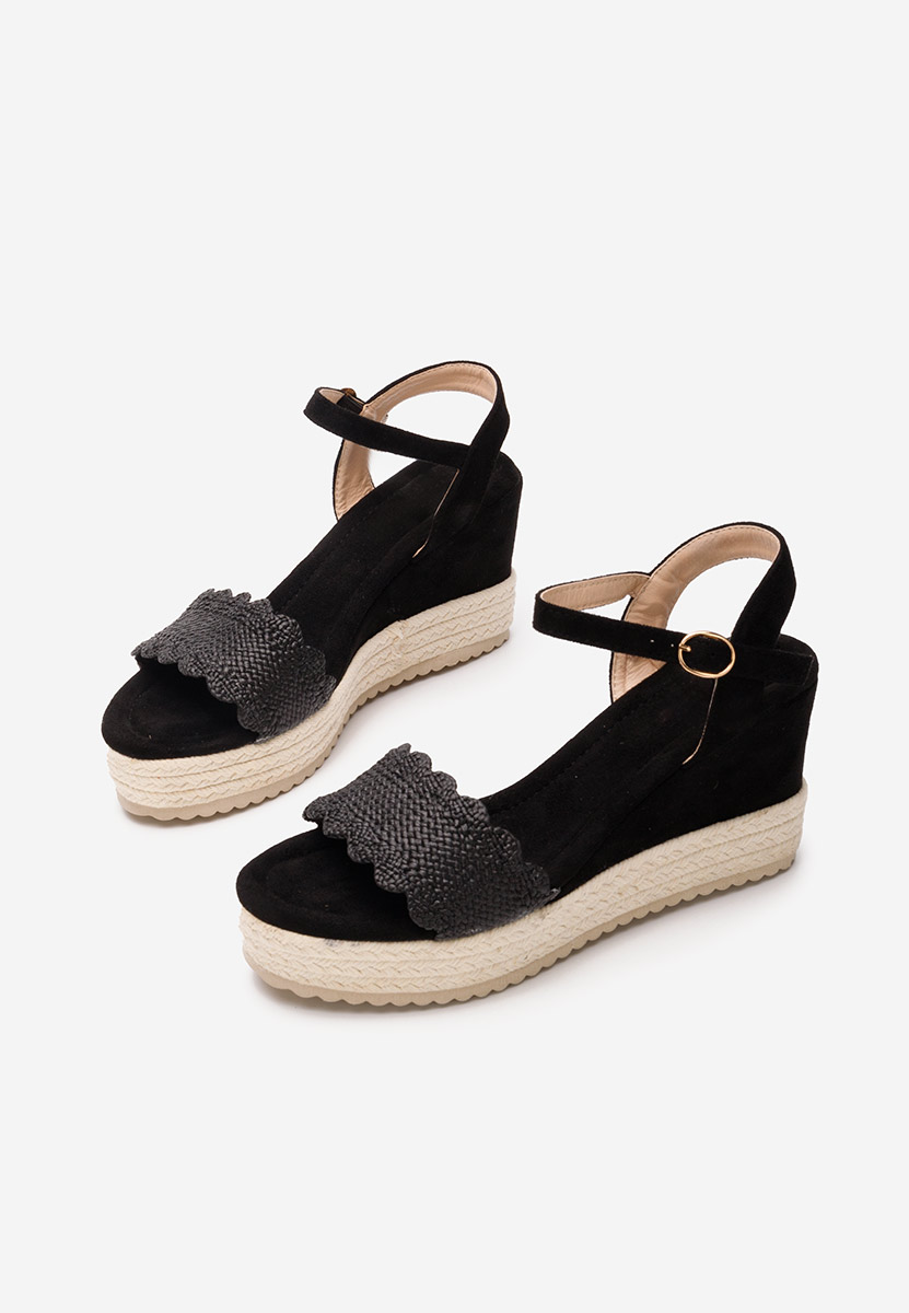 Sandali con zeppa Miliana nero