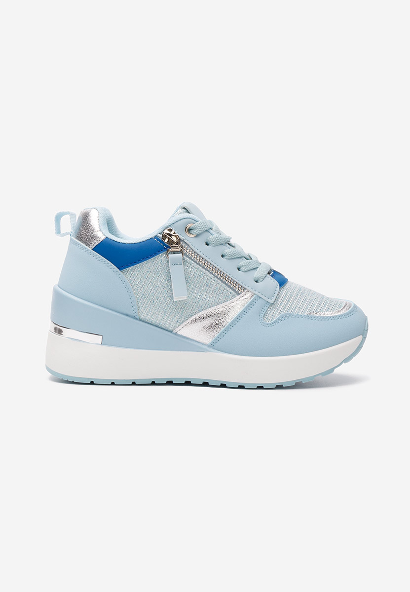 Sneakers con zeppa Zenna azzurro