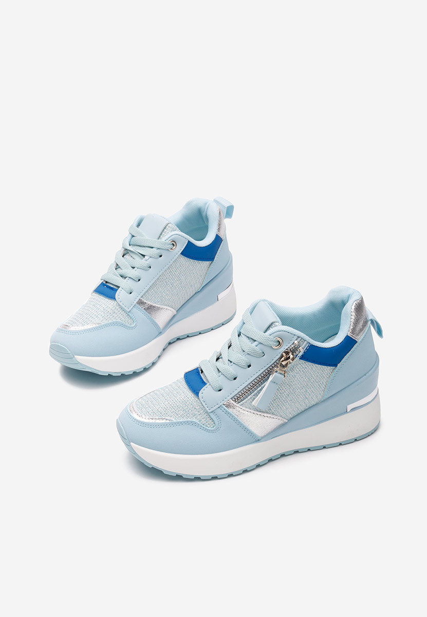 Sneakers con zeppa Zenna azzurro