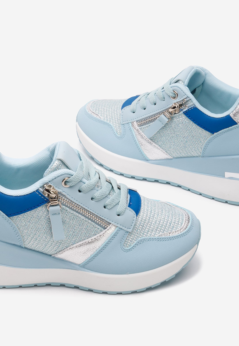 Sneakers con zeppa Zenna azzurro