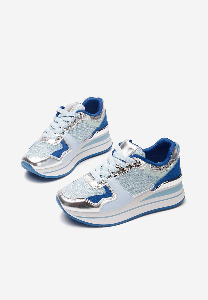 Sneakers con plateau Daisie azzurro