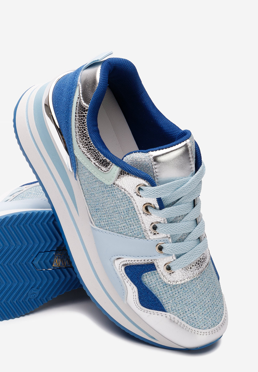 Sneakers con plateau Daisie azzurro