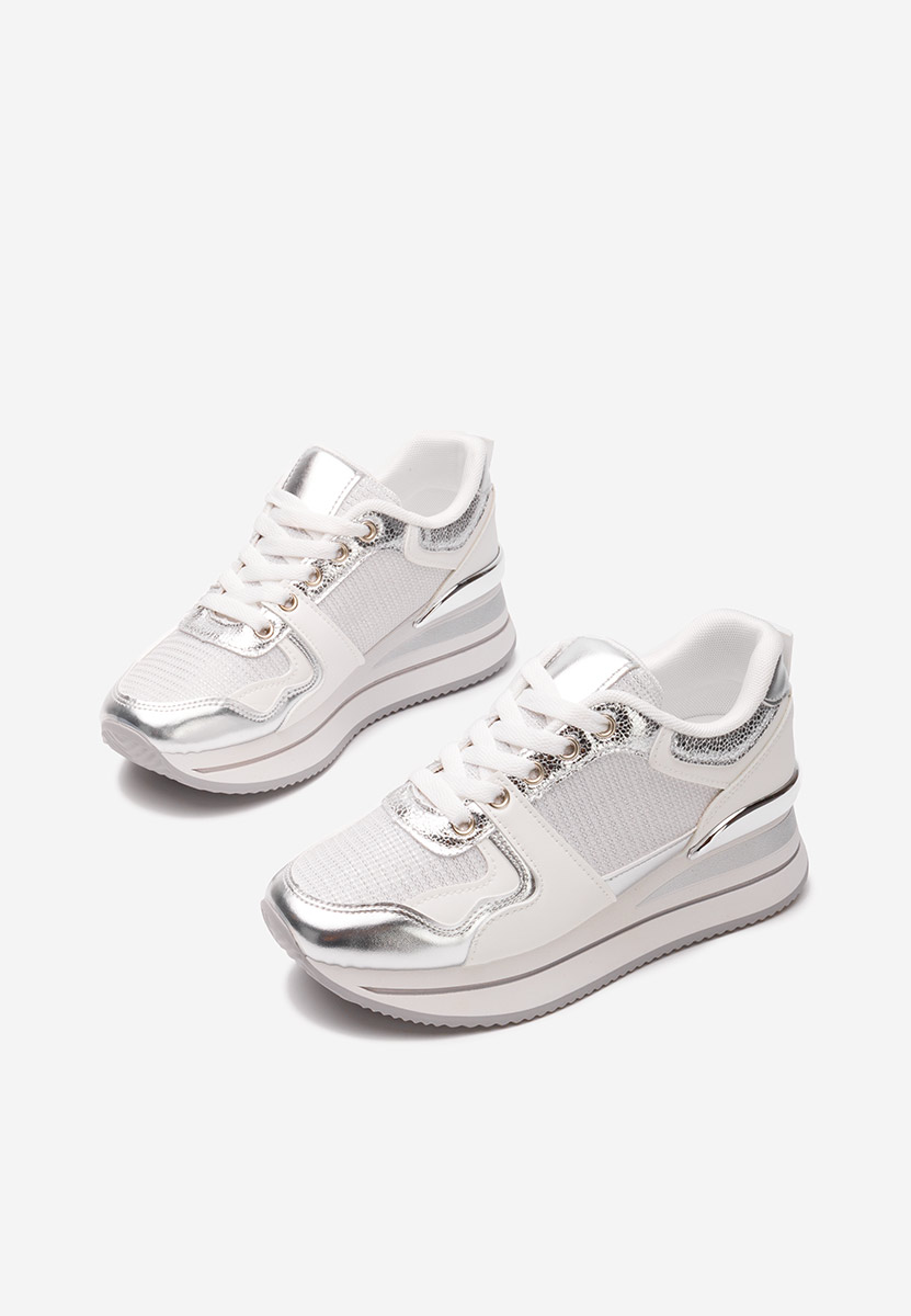 Sneakers con plateau Daisie argento