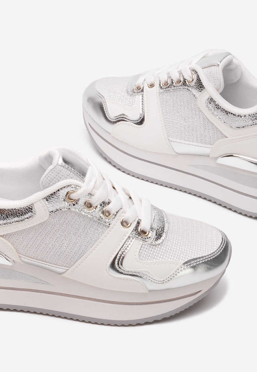 Sneakers con plateau Daisie argento