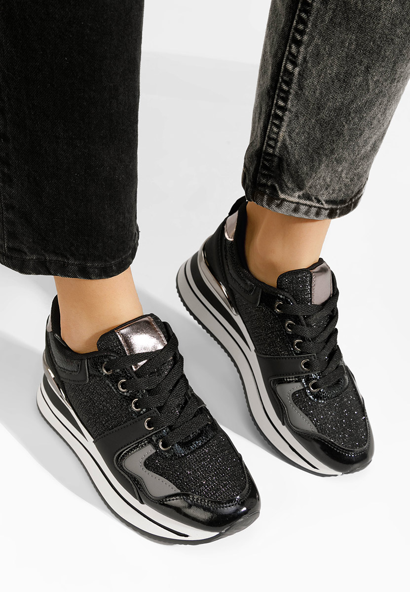 Sneakers con plateau Daisie nero