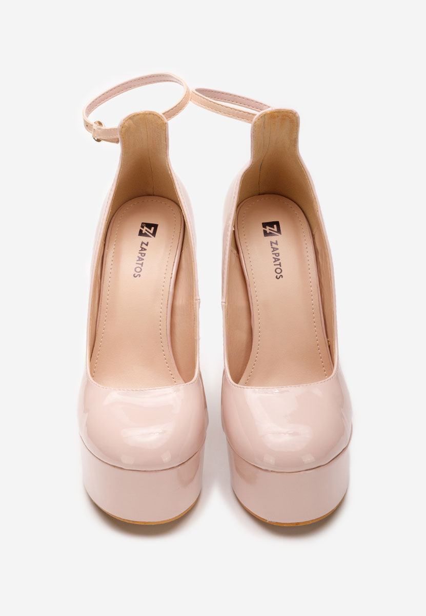 Décolleté tacco largo e plateau Matea V3 beige