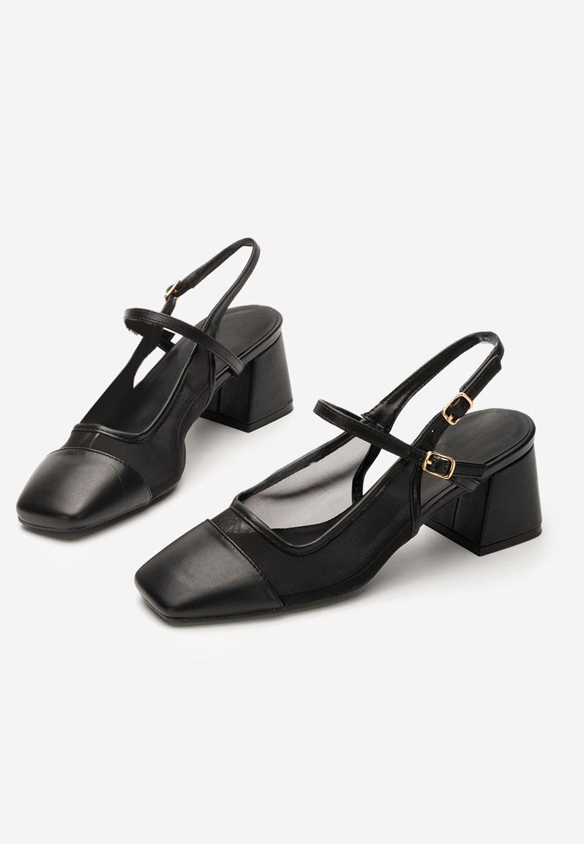 Décolleté tacco largo Jalia nero