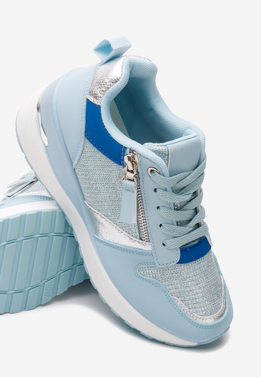 Sneakers con zeppa Zenna azzurro