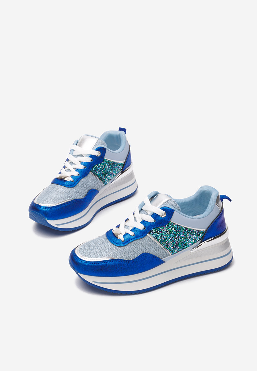 Sneakers con plateau Hanifa blu