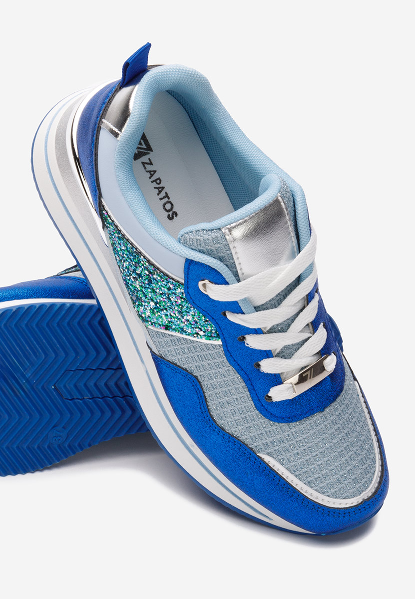 Sneakers con plateau Hanifa blu