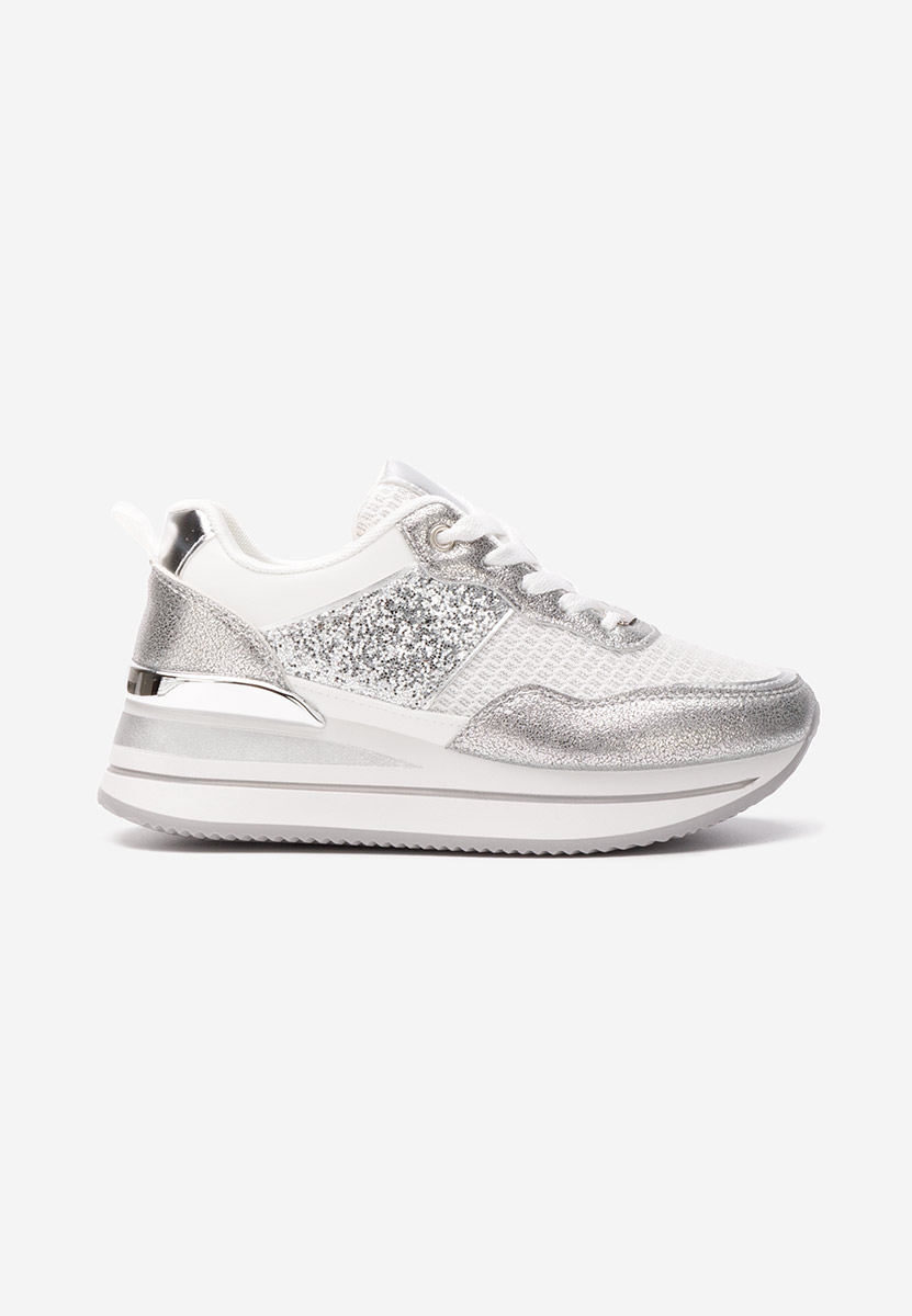 Sneakers con plateau Hanifa argento