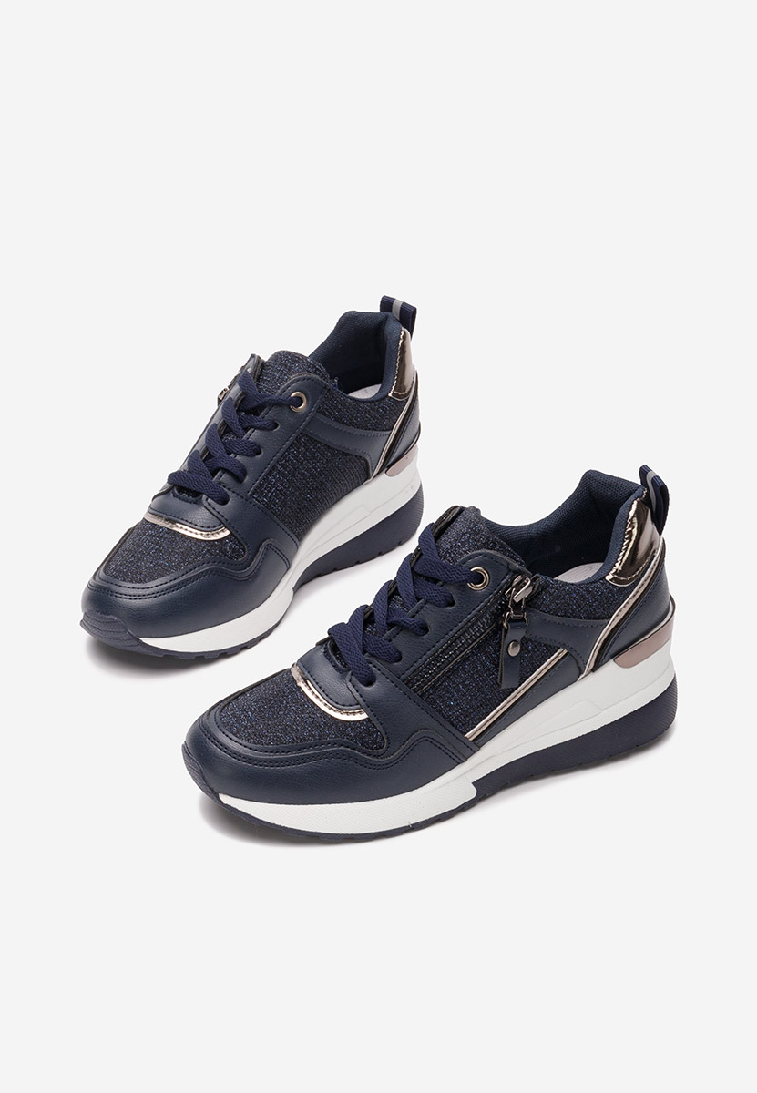 Sneakers con zeppa Rafina V2 blu marine