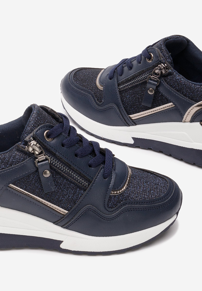 Sneakers con zeppa Rafina V2 blu marine