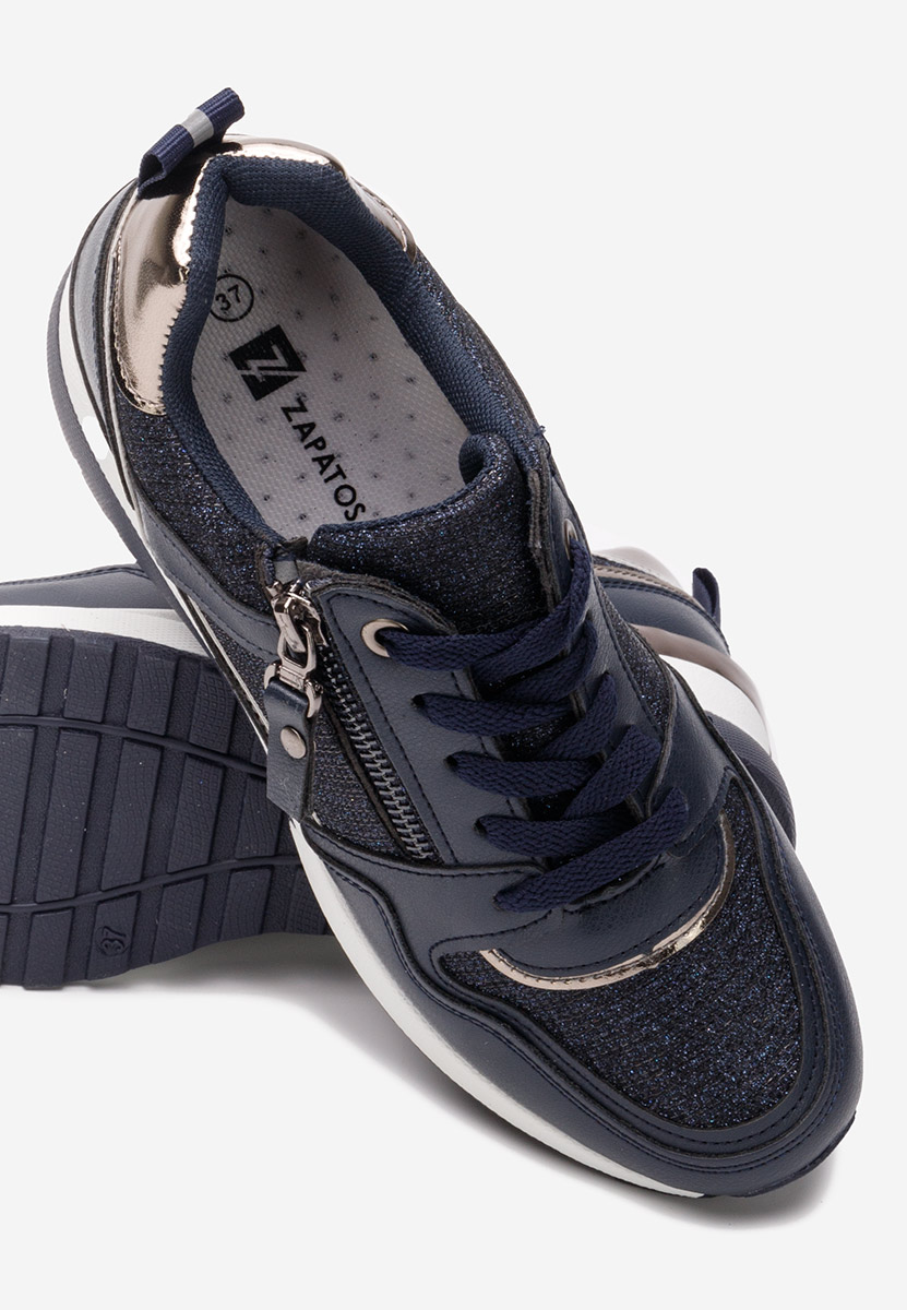 Sneakers con zeppa Rafina V2 blu marine