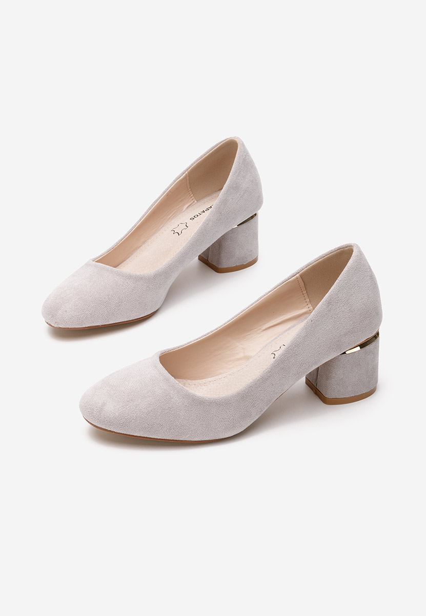 Décolleté tacco largo Cabrilia grigio
