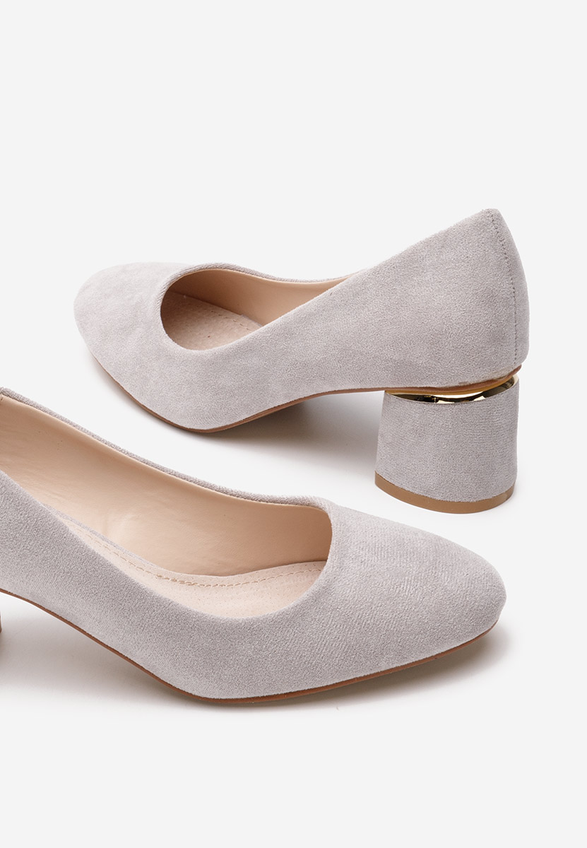 Décolleté tacco largo Cabrilia grigio