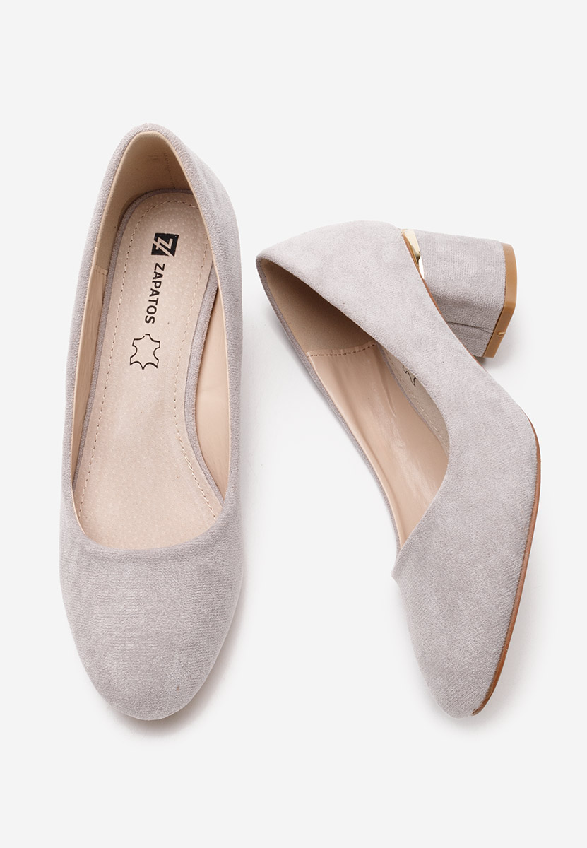 Décolleté tacco largo Cabrilia grigio